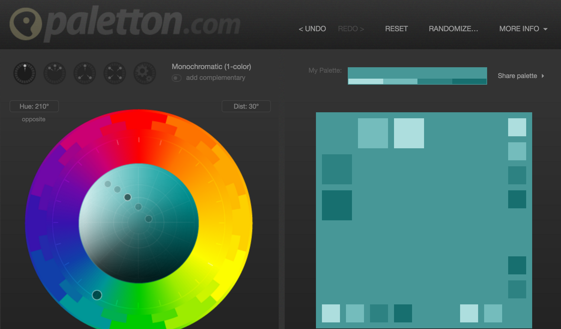 get color palette from image online