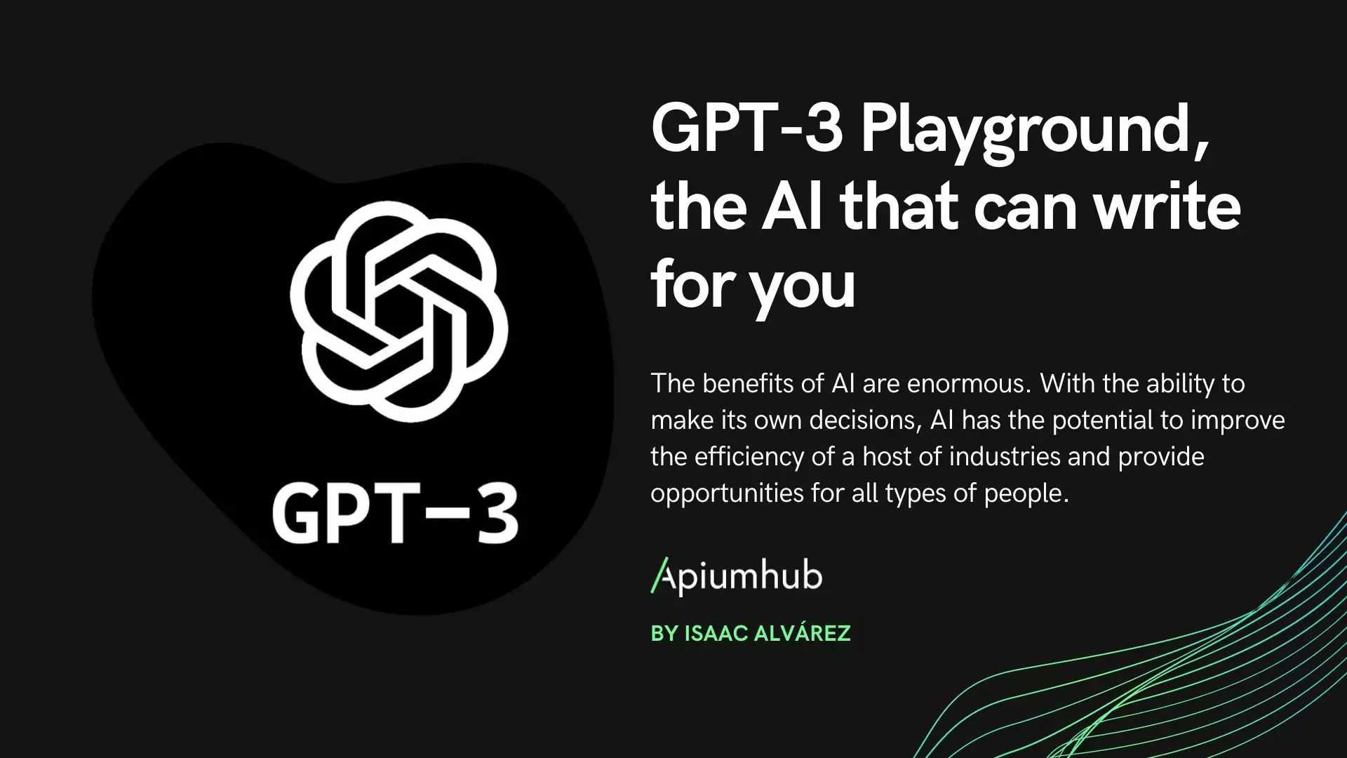 GPT-3 Playground, the AI that can write for you