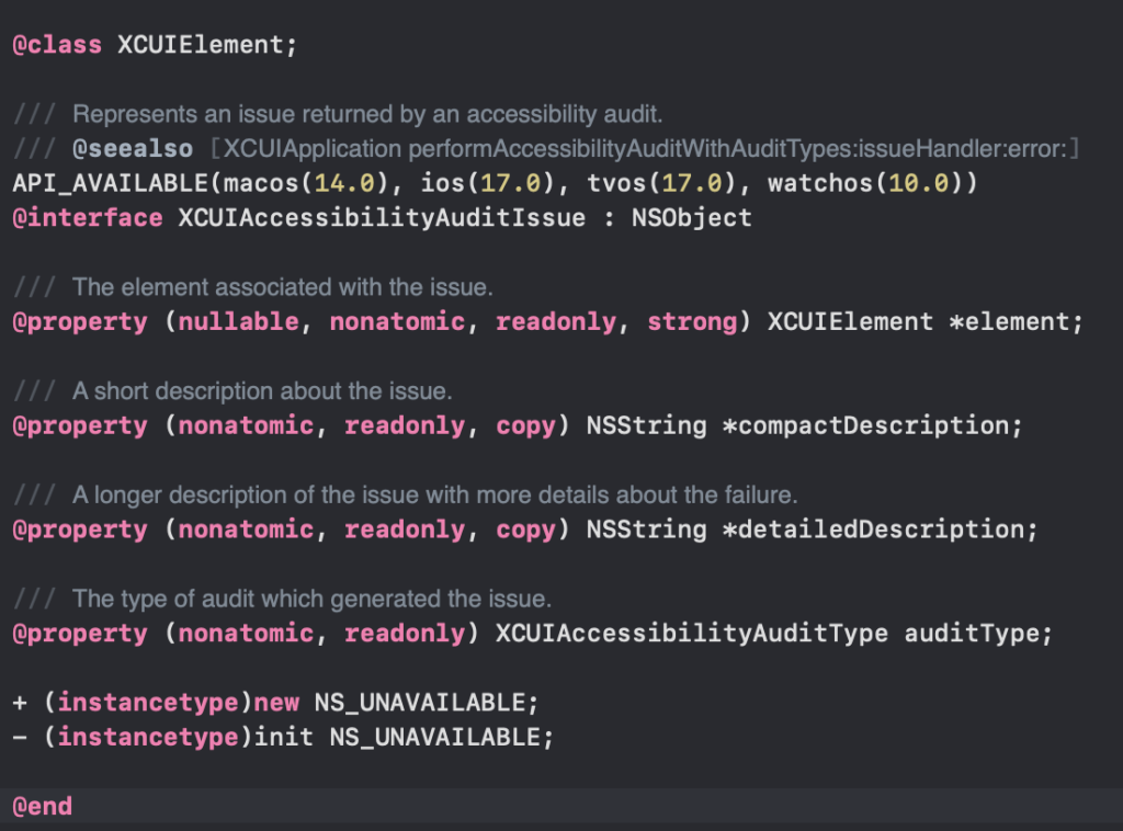 XCUIAccessibilityAuditIssue Image