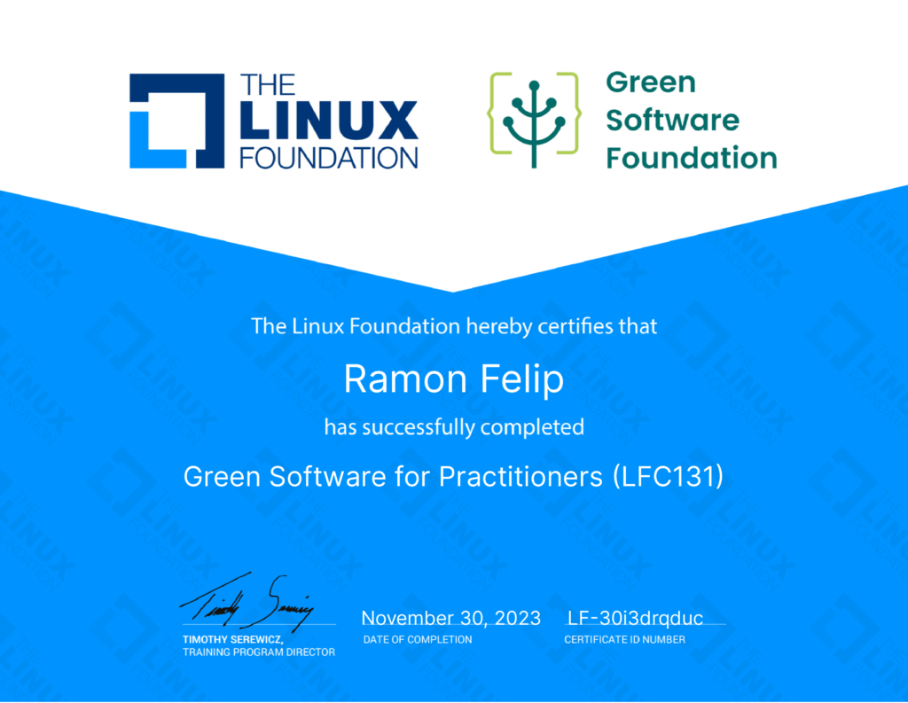 LinuxFoundation_CertCompletion_GreenSoftwareForPracticioners (1)-1